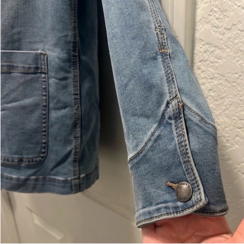 Well Worn Blue Denim Barn Jacket/ Chore Coat Coastal Grandma - Small - EUC - Picture 9 of 13